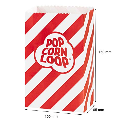 Popcorntüten Popcornloop Popcorn Box Tüten Rot 50 Stück