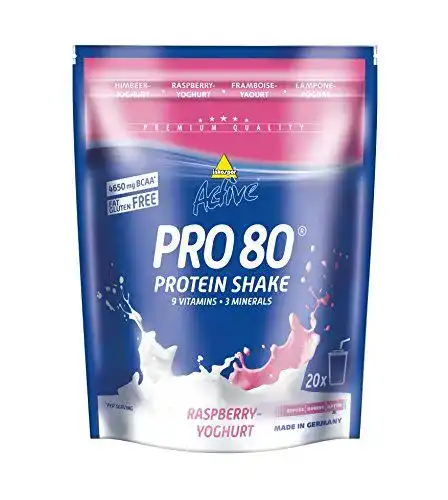 Pro-80-Protein-Shake inkospor Active, Himbeer-Joghurt, 500g