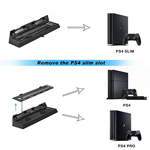 PS4-Standfuß KINGTOP 3 in 1 Universal PS4 Lüfter Fan