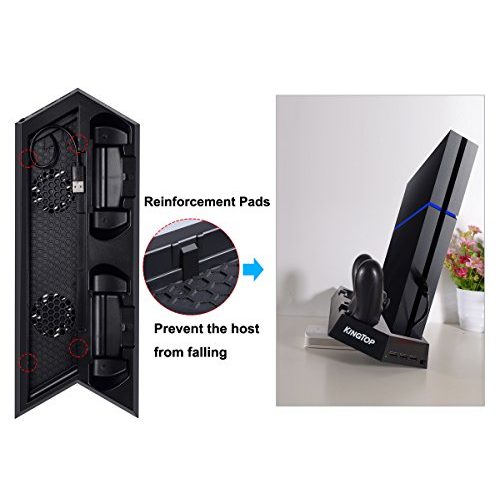 PS4-Standfuß KINGTOP 3 in 1 Universal PS4 Lüfter Fan
