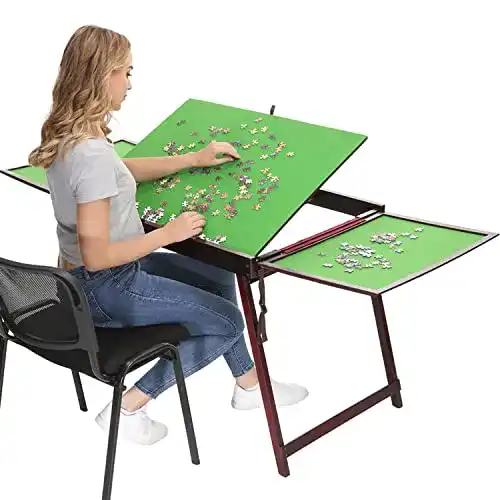 Puzzle-Tisch N\D ND, aus Holz, mit klappbarem Bein, 75 x 55 cm