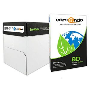 Recyclingpapier versando EcoWhite 80 2500 Blatt Papier A4 80g