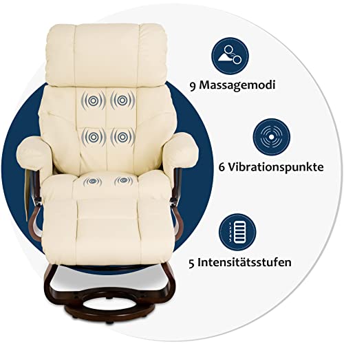 Relaxsessel mit Hocker M MCombo Massagesessel, 360°drehbar