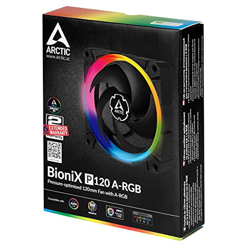 RGB-Lüfter ARCTIC BioniX P120 A-RGB, 120 mm Lüfter mit A-RGB