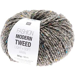 Rico-Wolle Rico Fashion Modern Tweed Aran, leicht, weich