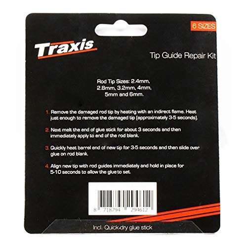 Rutenspitze Traxis Tip Guide Repair Kit (6 Stück) inkl. Klebestick