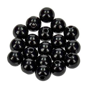 Schwarze Perle efco Holz-Perlen schwarz, 10 mm, 53 Stück,