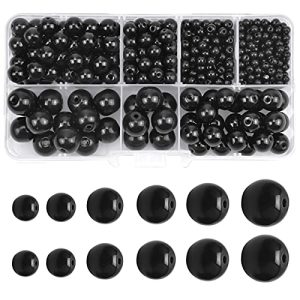 Schwarze Perle Fangehong 445 Stück Glasperlen Perlen 3 -12 mm