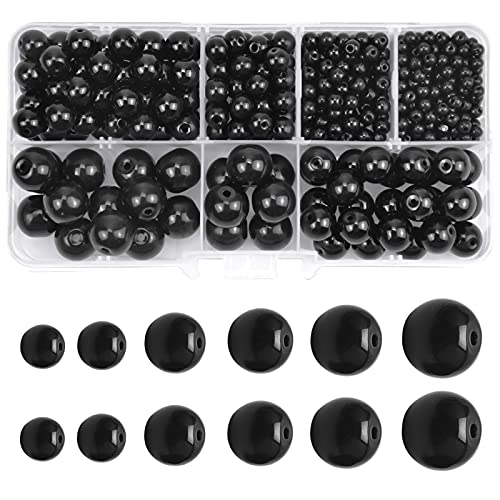 Die beste schwarze perle fangehong 445 stueck glasperlen perlen 3 12 mm Bestsleller kaufen