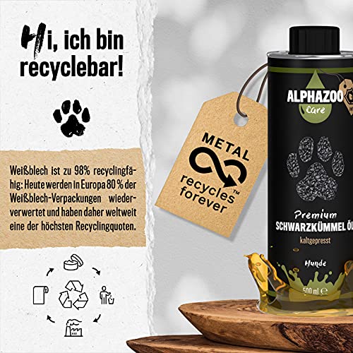 Schwarzkümmelöl Hund alphazoo Premium 250ml, Kaltgepresst
