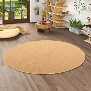 Sisalteppich ASTRA Sisal Natur Teppich Nuss Rund in 7 Größen