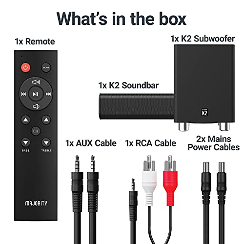 Soundbar bis 200 Euro MAJORITY K2 Bluetooth Soundbar