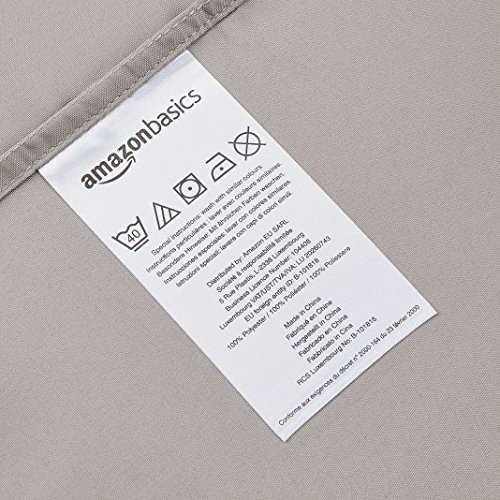 Spannbettlaken (140×200) Amazon Basics, Mikrofaser, Hellgrau