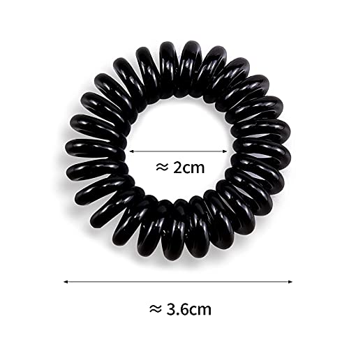 Spiral-Haargummi favelable 9 Stück elastisch, 3 Farben, klein