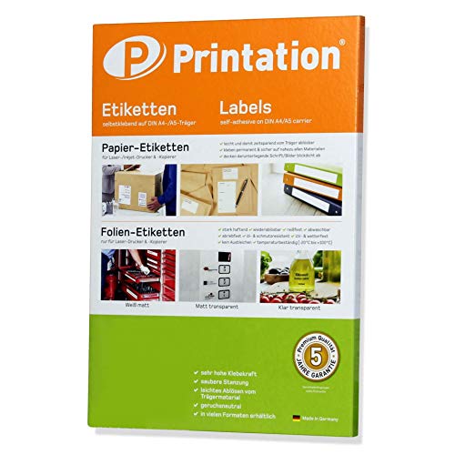 Sticker-Papier Printation Universal 100 Stück 210 x 297 mm weiß
