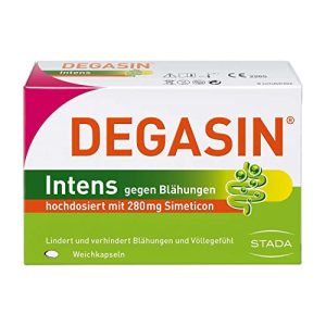 Compresse contro la flatulenza Degasin Intens, con 280 mg di simeticone