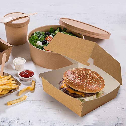 Take-away-Box BIOZOYG Take Away Burger Box 75 Stück recycelbar