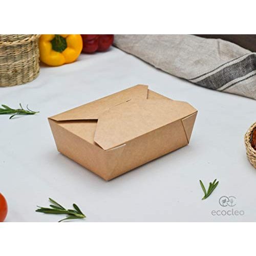 Take-away-Box Ecocleo ® Eco Speise Box mit Deckel 50 Stk.