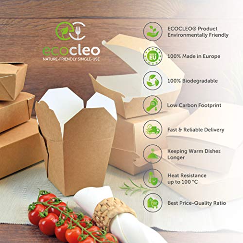Take-away-Box Ecocleo ® Eco Speise Box mit Deckel 50 Stk.