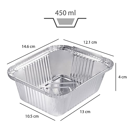 Take-away-Box Miamex 100 Einwegschalen Aluminium, mit Deckel