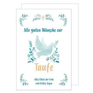 Taufkarte Edition Seidel, Glückwunschkarte Taufe mit Umschlag