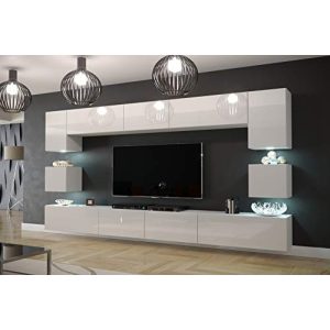 TV-Möbel Furnitech, mit LED Beleuchtung, Mediawand Nowara 1C