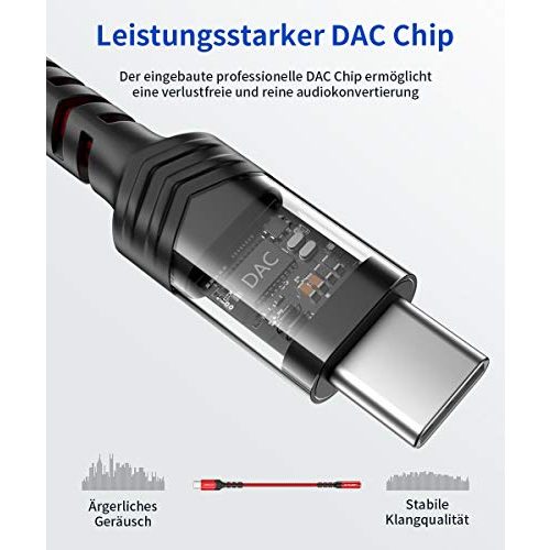 USB-C-Klinke-Adapter JSAUX USB C Kopfhörer Adapter Aux