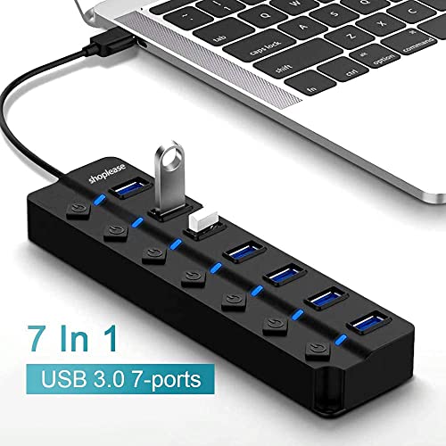 USB-Hub 7 Port shoplease USB 3.0 Splitter, tragbar