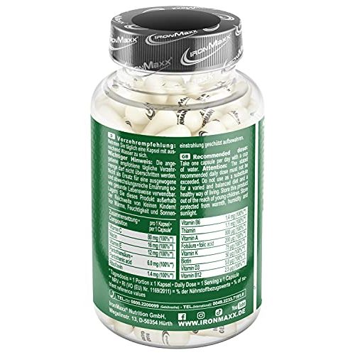 Vitamin-Kapseln IronMaxx Multivitamin hochdosiert, 130 Kapseln