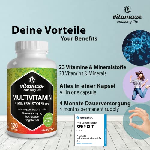 Vitamin-Kapseln Vitamaze – amazing life Multivitamin hochdosiert