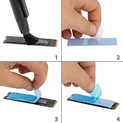 Wärmeleitpad POPPSTAR 6X für M.2 SSD, 3 Stärken, blau
