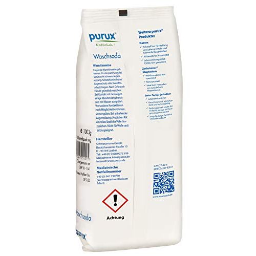 Waschsoda purux Pulver 3kg Natriumcarbonat nachhaltig verpackt