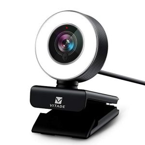 Webcam mit Ringlicht VITADE Webcam 1080P HD mit Mikrofon
