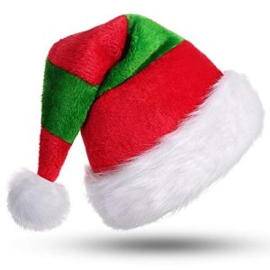 Weihnachtsmütze CITÉTOILE Nikolausmütze Fellrand aus Plüsch