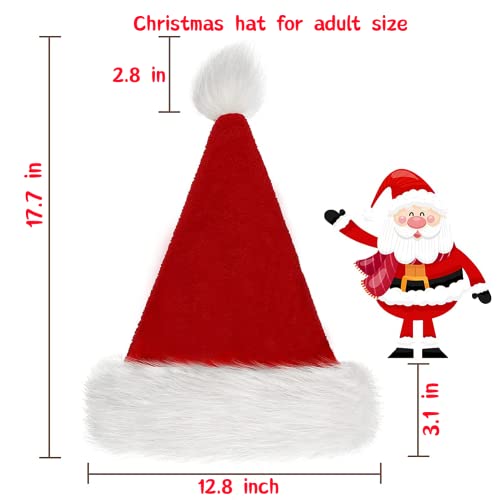 Weihnachtsmütze Ptsaying Erwachsene Nikolausmütze