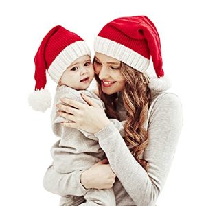 Weihnachtsmütze Winmany Familie passende Mutter & Baby