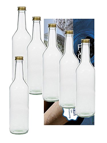 Die beste weinflaschen leer vitrea 10 leere glasflaschen 1000ml 1 liter Bestsleller kaufen