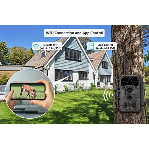 Wildkamera mit WLAN Meidase P100 (2022) mit App 32MP H.264