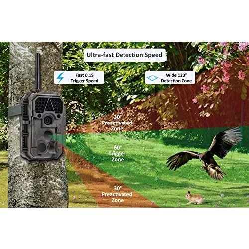 Wildkamera mit WLAN Meidase P100 (2022) mit App 32MP H.264