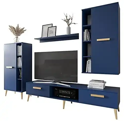 Wohnwand KRYSPOL Modus Anbauwand, Wohnzimmer-Set
