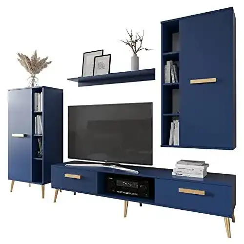 Wohnwand KRYSPOL Modus Anbauwand, Wohnzimmer-Set
