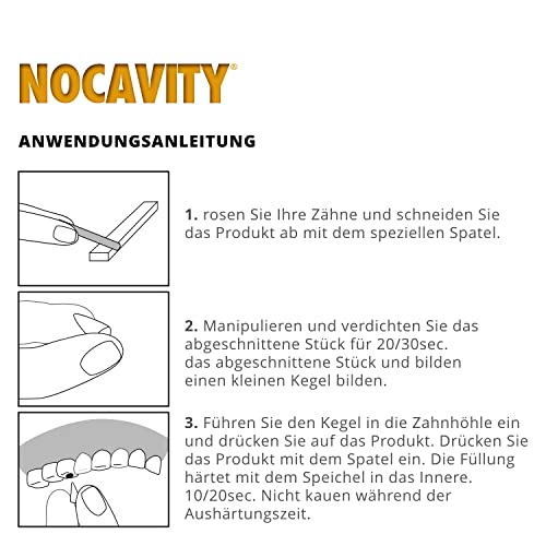 Zahnzement Nocavity, Set für temporäre Zahnfüllungen