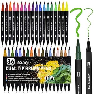 Zeichenstifte DealKits Dual Brush Pen Set, 36 Farben Doppelfaser