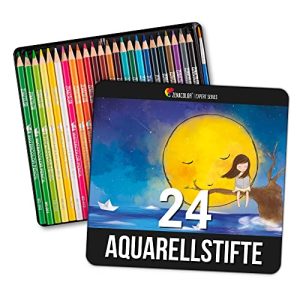 Zeichenstifte Zenacolor 24 Aquarell Buntstifte, Nummeriert