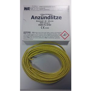 Zündschnur WANO Schwarzpulver GmbH Anzündlitze gelb 8m