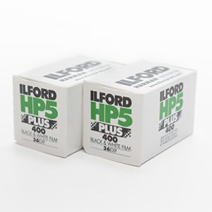 35mm-Film Ilford 1574577 HP5 Plus Schwarz-Weiß Druckfolie, 35 mm, ISO 400, 36 Aufnahmen (2 Stück)