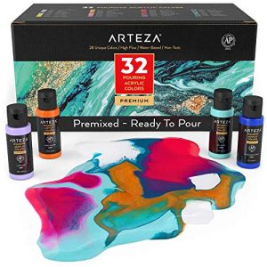 Arteza-Acrylfarben ARTEZA Pouring Acrylfarbe, 32 Stück-Set, 60 ml