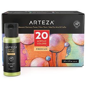 Arteza-Acrylfarben ARTEZA Schillernde Acrylfarbe Set mit 20 Farben