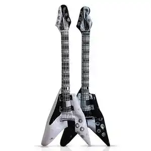 Aufblasbare Gitarre kg-Hamburg in schwarz oder weiß