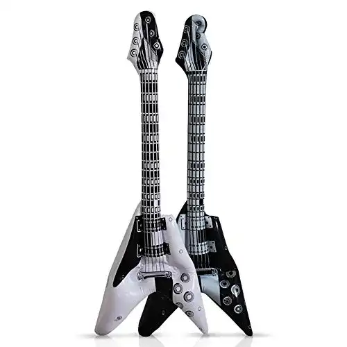 Aufblasbare Gitarre kg-Hamburg in schwarz oder weiß